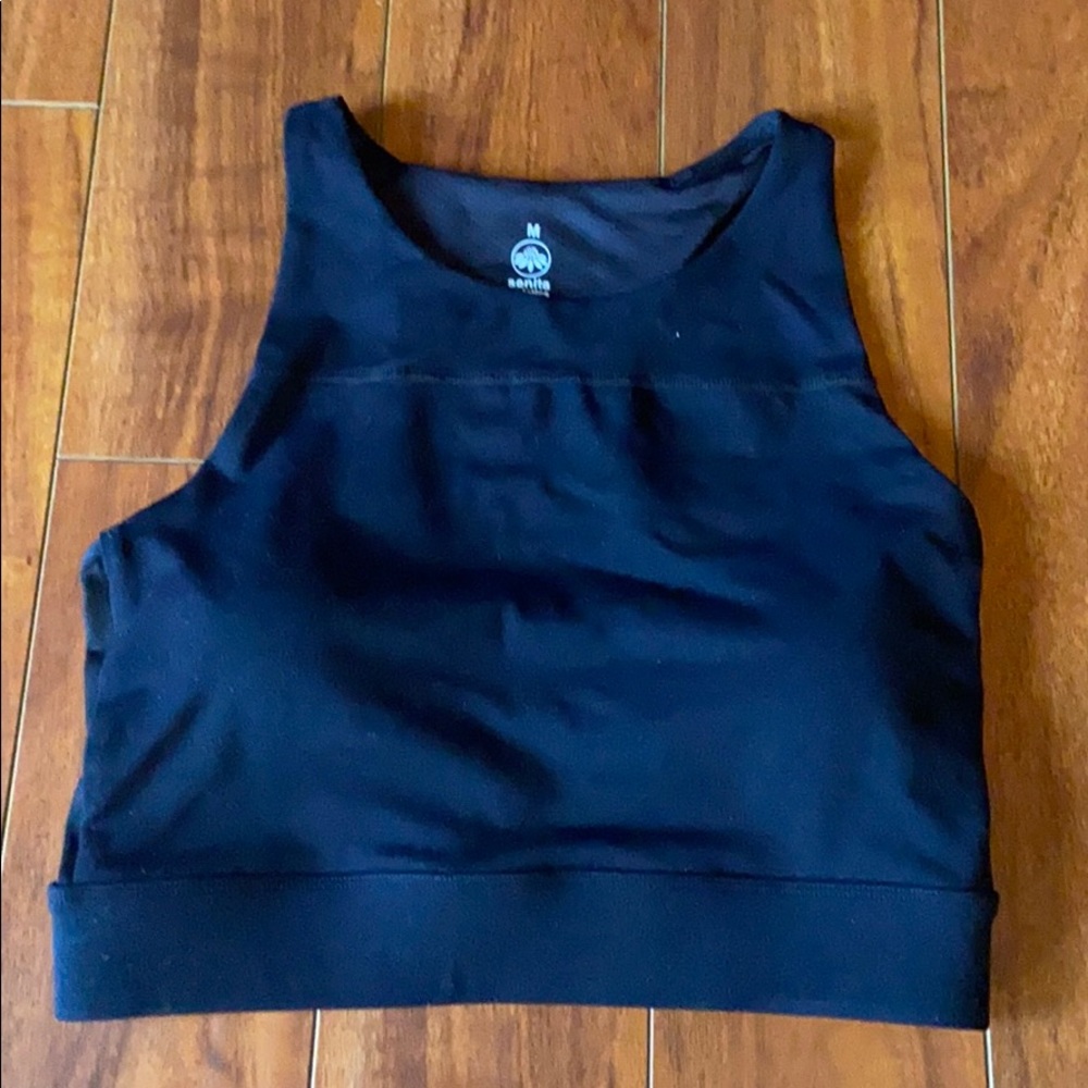 Senita Malibu Crop Top 2 (Black, Medium)